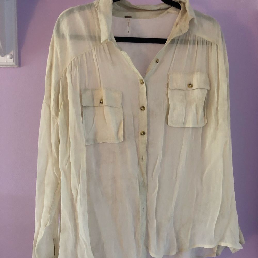Free People Button Up Blouse